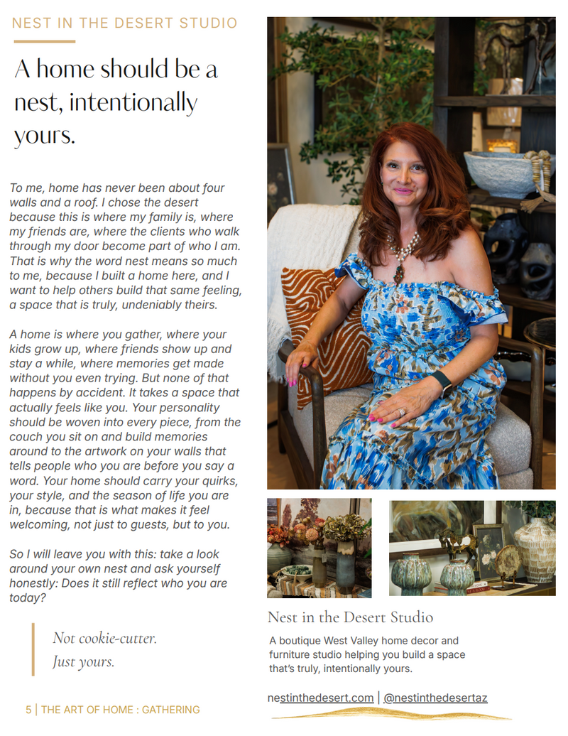 The Art of Home: Gathering - Nest in the Desert Featured by The Smoley Group