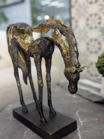 Meadow Grazing Horse Sculpture